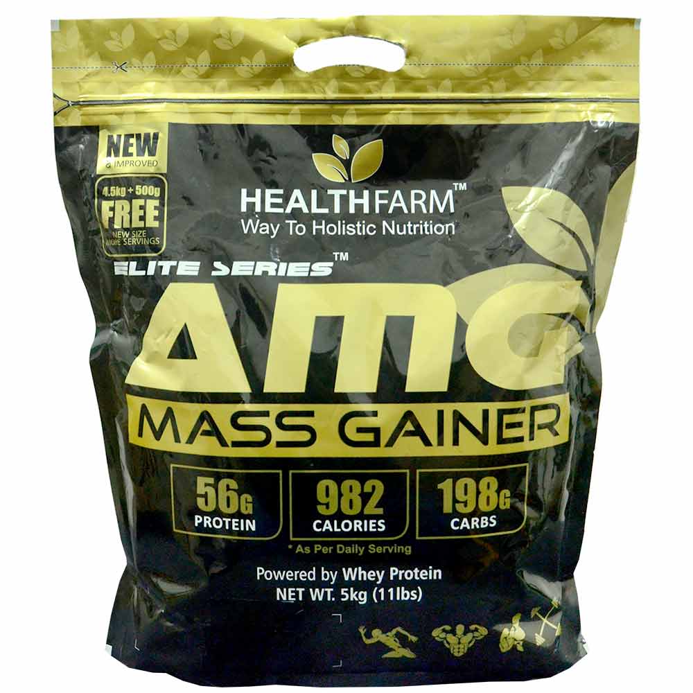 Healthfarm AMG Mass Gainer,  11 lb  Alfanzo Classik/Mango 