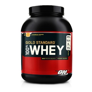 ON (Optimum Nutrition) Gold Standard 100% Whey Protein, Strawberry Banana 5 Lb