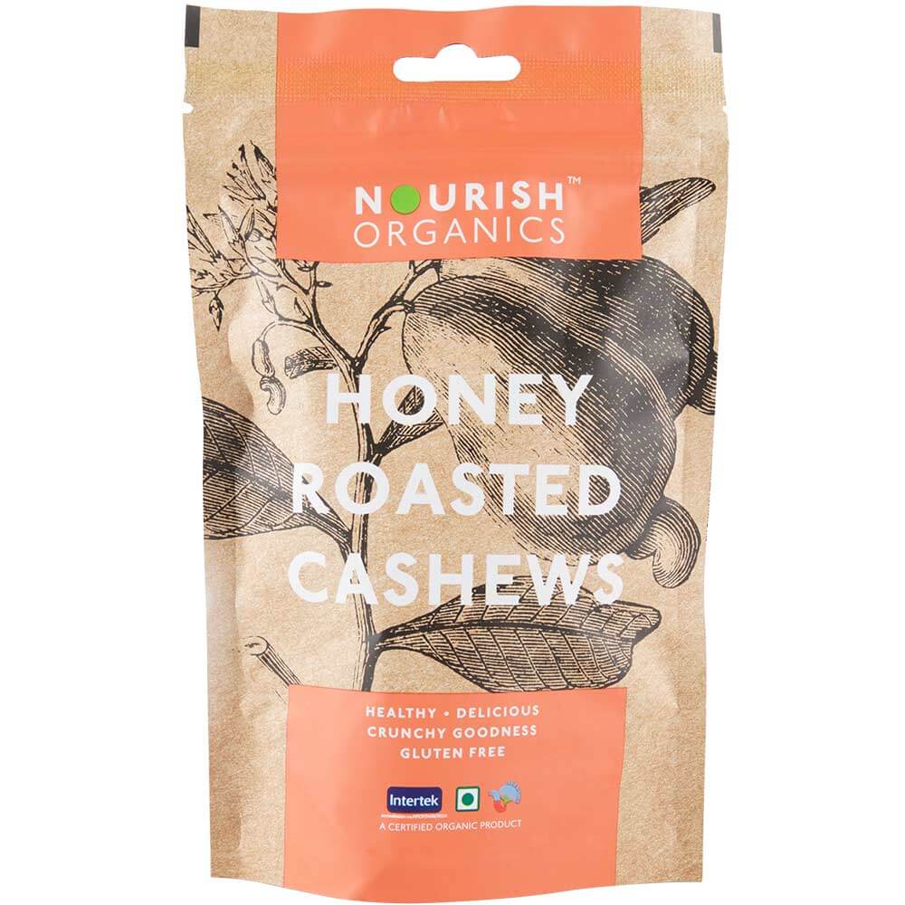 Nourish Organics Honey Roasted Cashews,  Unflavoured  0.100 kg 