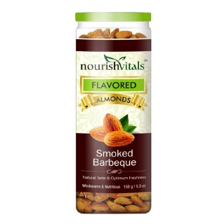NourishVitals Roasted Almonds, Smoked Barbeque 0.150 kg