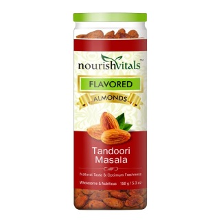 NourishVitals Roasted Almonds, Tandoori Masala 0.150 kg