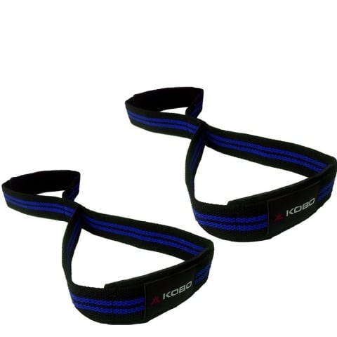 KOBO Figure 8 Neoprene-Padded Lifting Straps (WTA-33),  Blue  Free Size 
