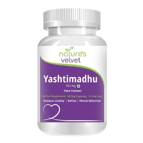 Natures Velvet Yashtimadhu Pure Extract (500 mg), 60 capsules Natures Velvet Yashtimadhu Pure Extract (500 mg), 60 capsules