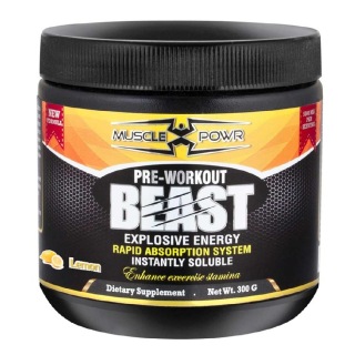 Muscle Powr Pre-Workout Beast, 0.66 lb Lemon
