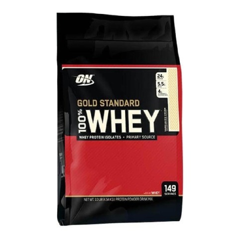 ON (Optimum Nutrition) Gold Standard 100% Whey Protein, 10 lb Vanilla Ice Cream ON (Optimum Nutrition) Gold Standard 100% Whey Protein, 10 lb Vanilla Ice Cream