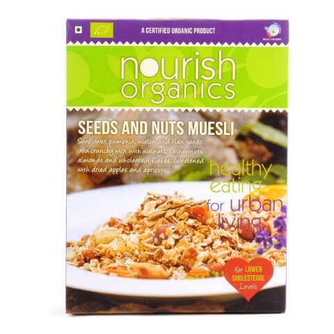 Nourish Organics Seeds & Nuts Muesli, Unflavoured 0.350 kg Nourish Organics Seeds & Nuts Muesli, Unflavoured 0.350 kg