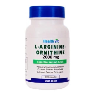 Healthvit L-Arginine-Ornithine (2000 mg), 60 capsules