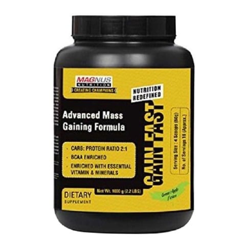 Magnus Nutrition Gain Fast,  2.2 lb  Green Apple Fusion 