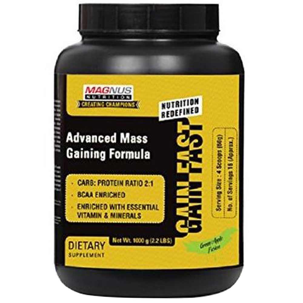 Magnus Nutrition Gain Fast,  2.2 lb  Green Apple Fusion 