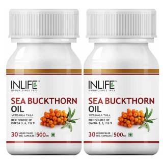 INLIFE Sea Buckthorn Oil (Pack of 2), 30 capsules
