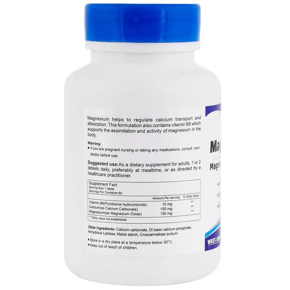 Healthvit Magnesium & Vitamin B6,  Unflavoured  60 tablet(s) 