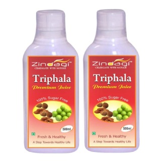 Zindagi Triphala Juice, Natural (Pack of 2) 500 ml