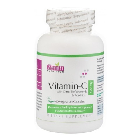 Zenith Nutrition Vitamin C (500 mg), 60 capsules Unflavoured