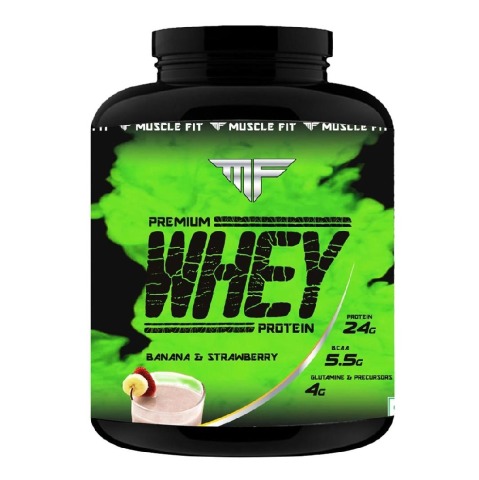 Muscle Fit Premium Whey Protein,  4.4 lb  Banana & Strawberry 