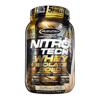 MuscleTech Nitrotech Whey Plus Isolate Gold, 2 lb Vanilla Bean