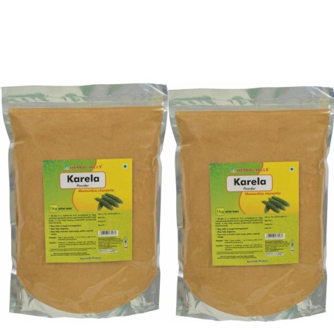 Herbal Hills Karela Powder Pack of 2, 1 kg