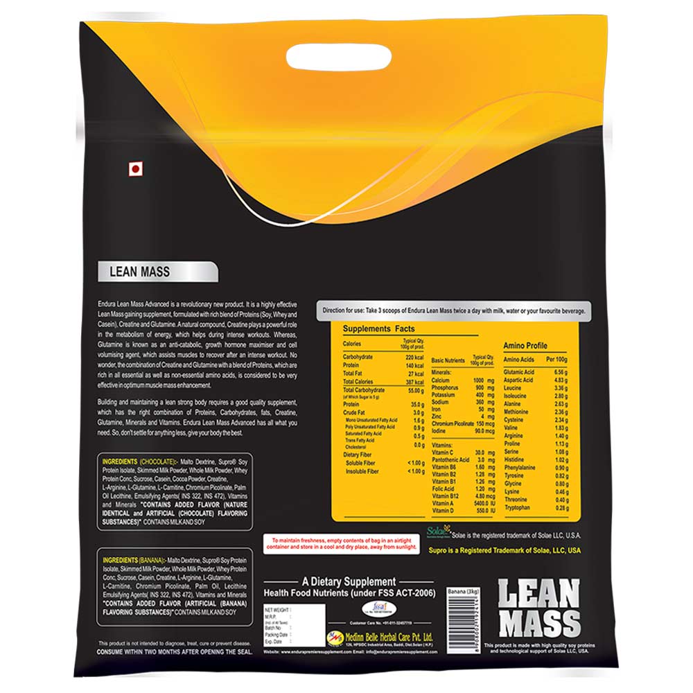 Endura Lean Mass Advanced,  6.6 lb  Banana 