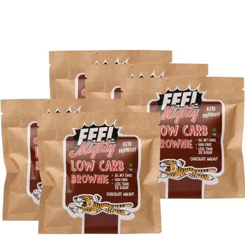 Feel Mighty Low Carb Brownie Pack of 5 (10g Protein),  5 Piece(s)/Pack  Chocolate Walnut 