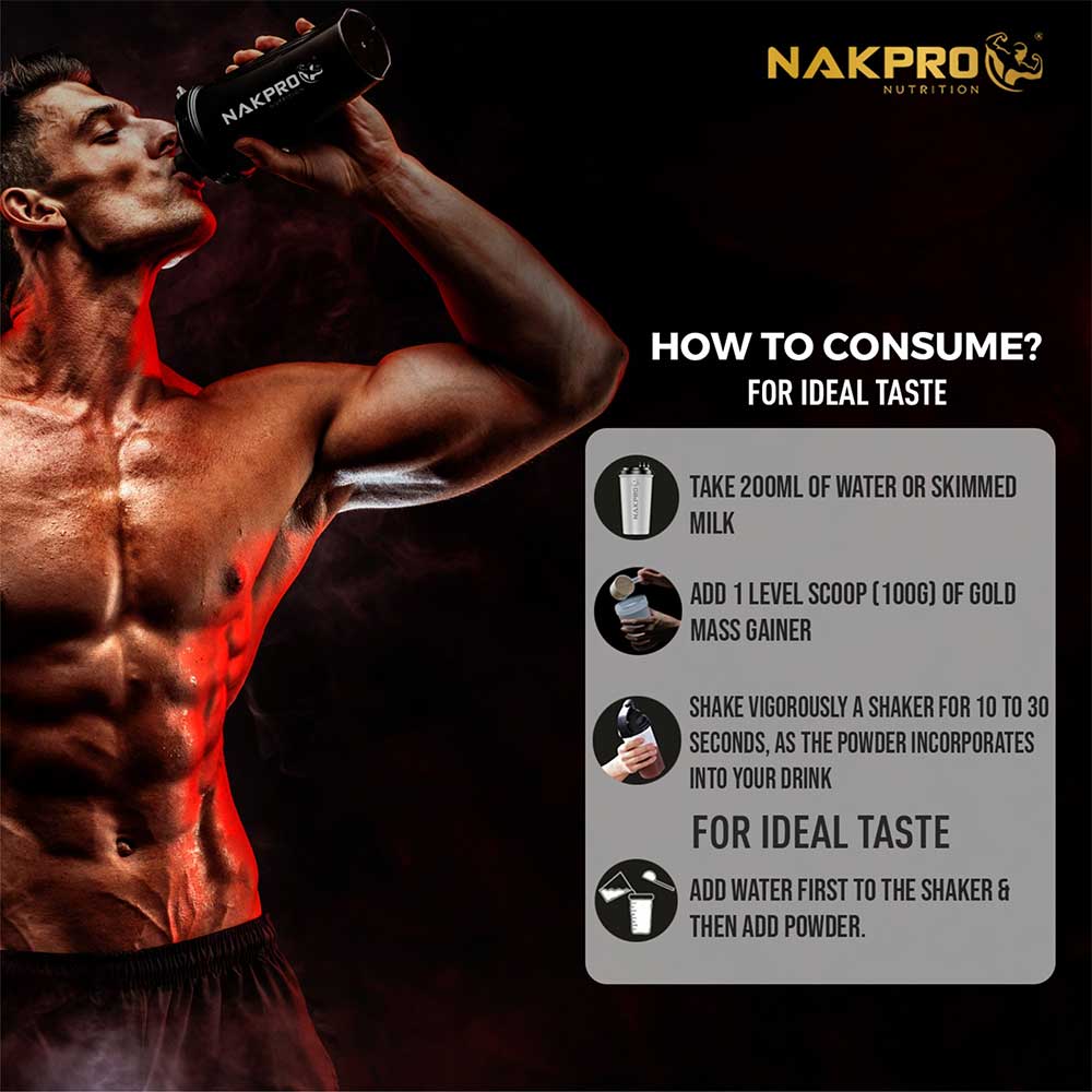 6 - Nakpro Gold Mass Gainer,  2.2 lb  Coffee (Pack of 5) 