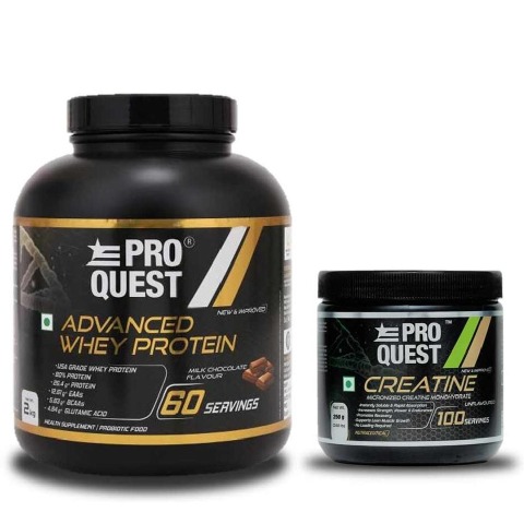 1 - Proquest Advanced Whey Protein 4.4lb & Creatine Monohydrate 0.55lb Combo, 2 Piece(s)/Pack Milk Chocolate & Unflavoured