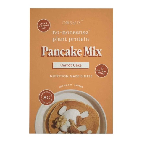 1 - Cosmix No Nonsense Plant Protein Pancake Mix,  Carrot Cake  200 g 
