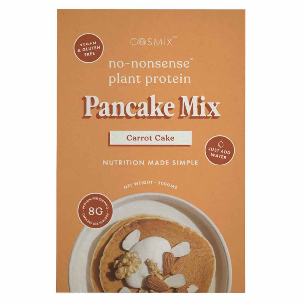 1 - Cosmix No Nonsense Plant Protein Pancake Mix,  Carrot Cake  200 g 