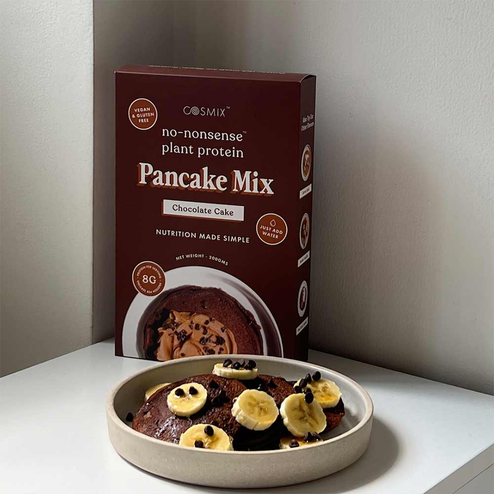 4 - Cosmix No Nonsense Plant Protein Pancake Mix,  Chocolate Cake  200 g 