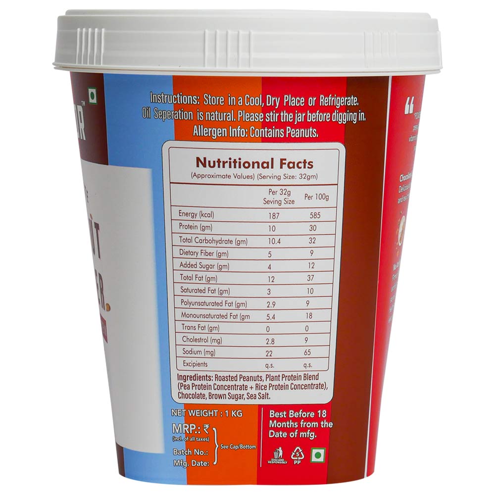 2 - Fitmor Chocolate Peanut Butter,  1 kg  Crunchy 
