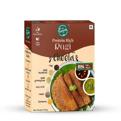 1 - The Naturik Co Ragi Cheela Mix,  Natural  250 g 