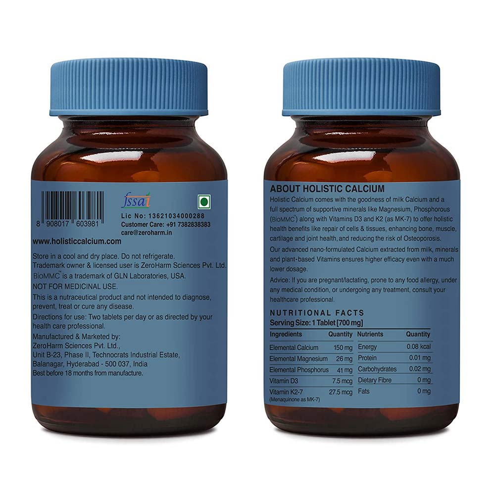 5 - Zeroharm Holistic Calcium,  60 tablet(s)  Unflavoured 