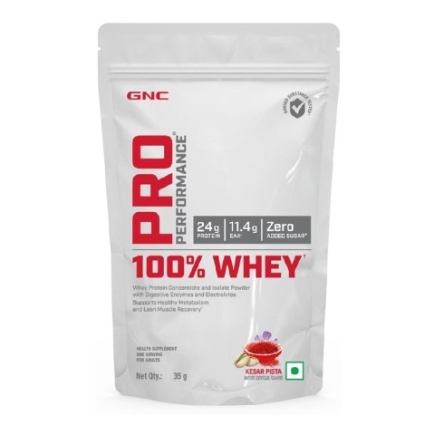 1 - GNC Pro Performance 100% Whey Protein,  0.077 lb  Kesar Pista 
