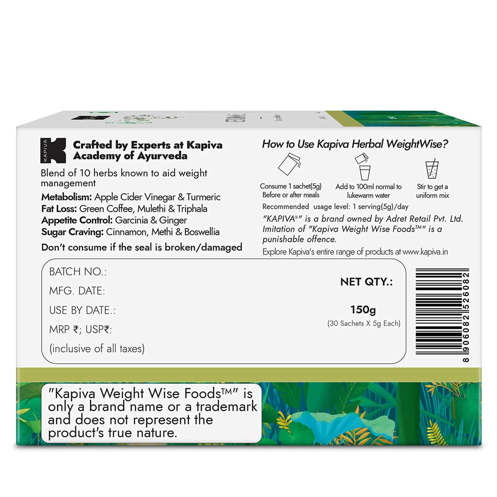 10 - Kapiva Weight Wise Foods Get Slim Mix,  30 sachets/pack 
