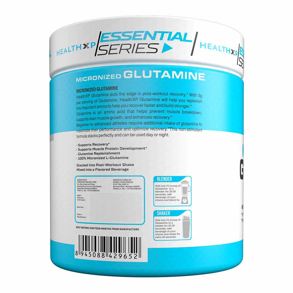 3 - HealthXP Essential Series Micronized Glutamine,  0.55 lb  Unflavoured 