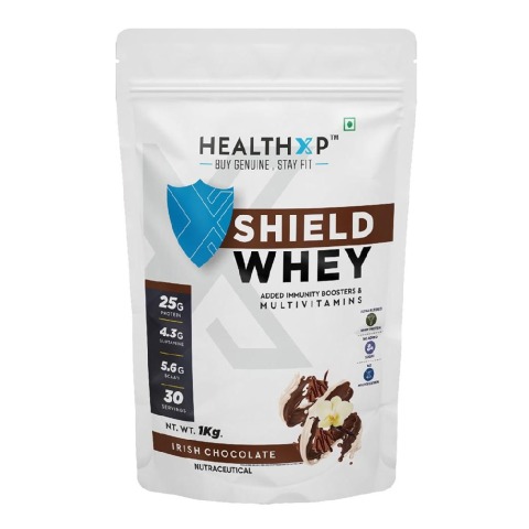 1 - HealthXP Shield Whey,  2.2 lb  Irish Chocolate 