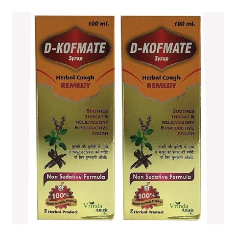 Vrinda D Kofmate Syrup Pack of 2,  100 ml 