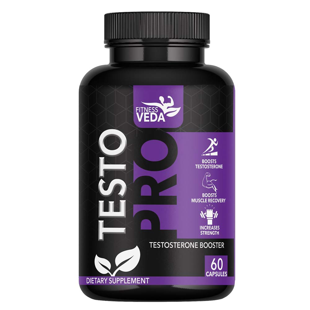 1 - FITNESSVEDA Testo Pro Testosterone Booster,  60 capsules  Unflavoured 