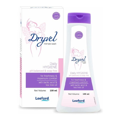1 - Leeford Dryvel Intimate Wash,  100 ml  PH Balanced & Soap Free 