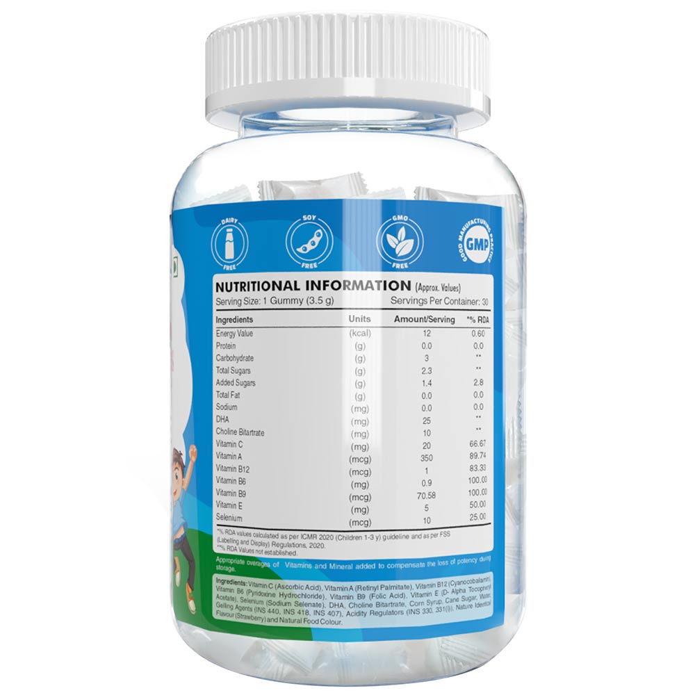 2 - HealthyHey Nutrition Junior DHA,  30 gummies  Strawberry 