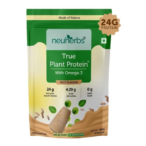 1 - Neuherbs True Plant Protein with Omega-3,  1.1 lb  Kulfi 