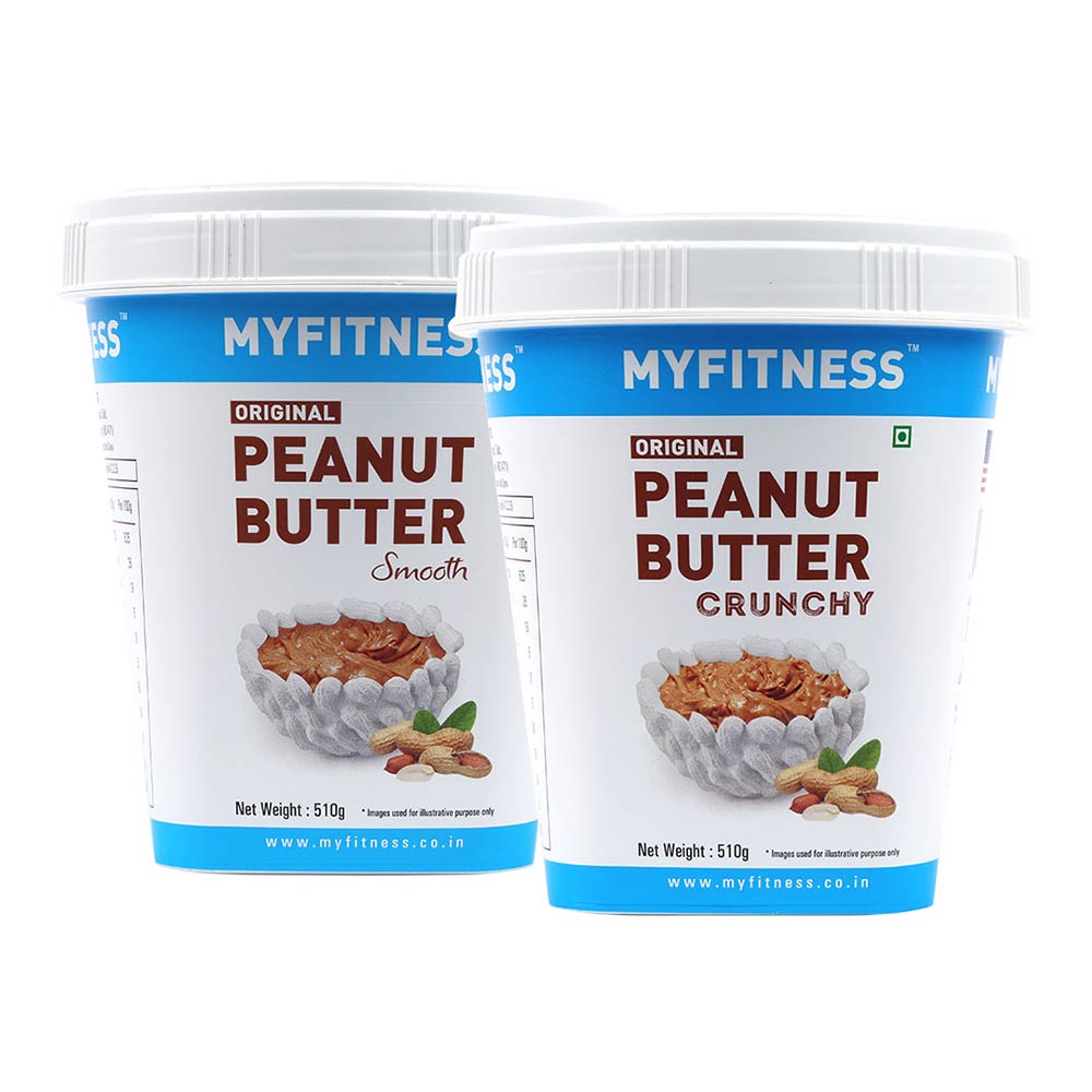 1 - Myfitness Original Peanut Butter Combo Pack,  510 g  Smooth & Crunchy 