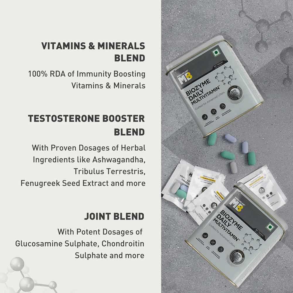 10 - MuscleBlaze Biozyme Daily Multivitamin OP,  90 tablet(s)  Unflavoured 