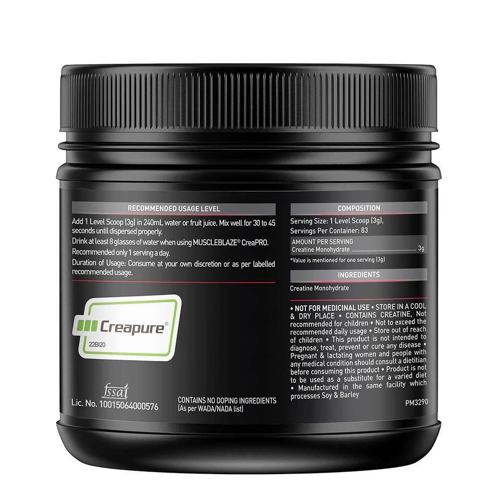MuscleBlaze CreaPRO Creatine with Creapure Unflavoured 0.55 lb & Super Gainer XXL Combo