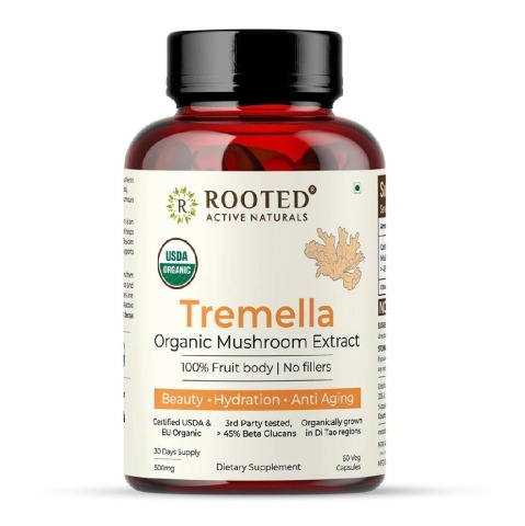 Rooted Active Naturals Tremella Organic Mushroom Extract,  60 veggie capsule(s) 