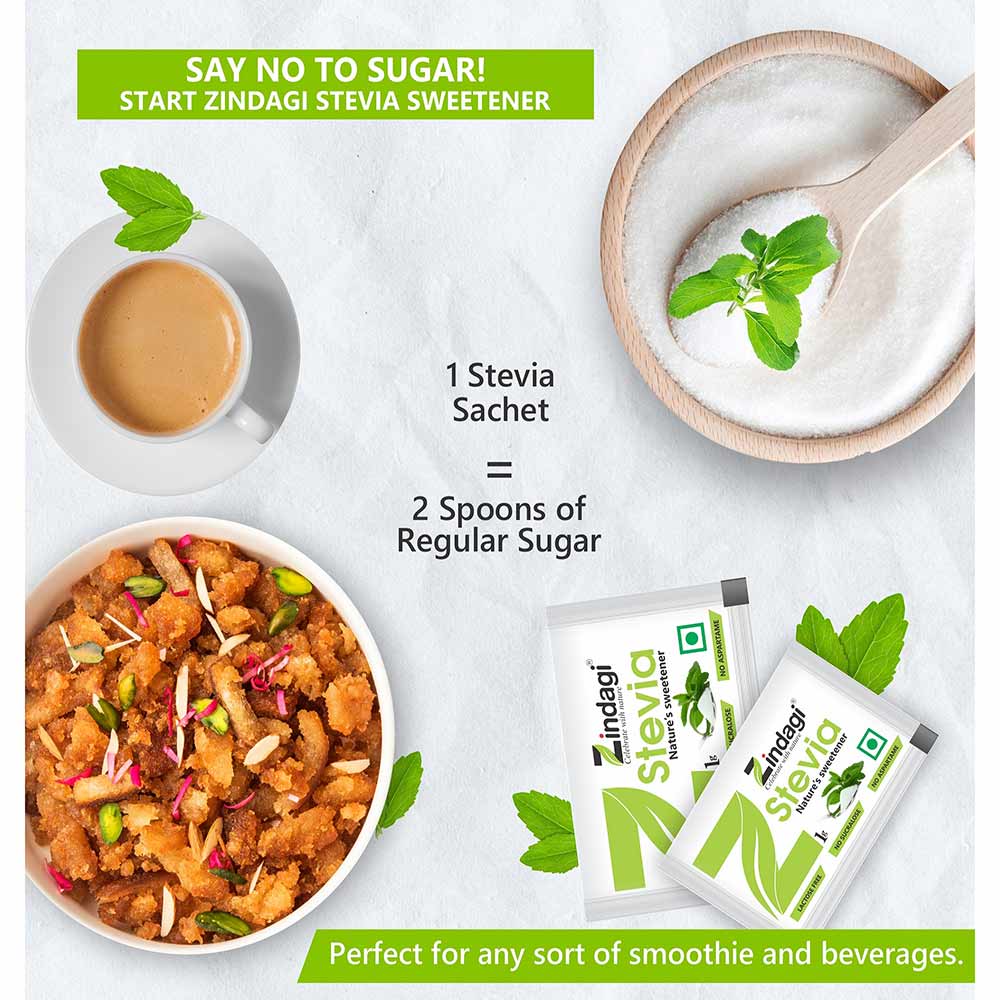 5 - Zindagi Stevia (Pack of 2),  50 sachets/pack 