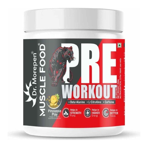 1 - Dr. Morepen Muscle Food Pre Workout,  0.55 lb  Pineapple Play 