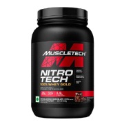 MuscleTech Nitrotech 100% Whey Gold- 1.99 lb Double Rich Chocolate - India