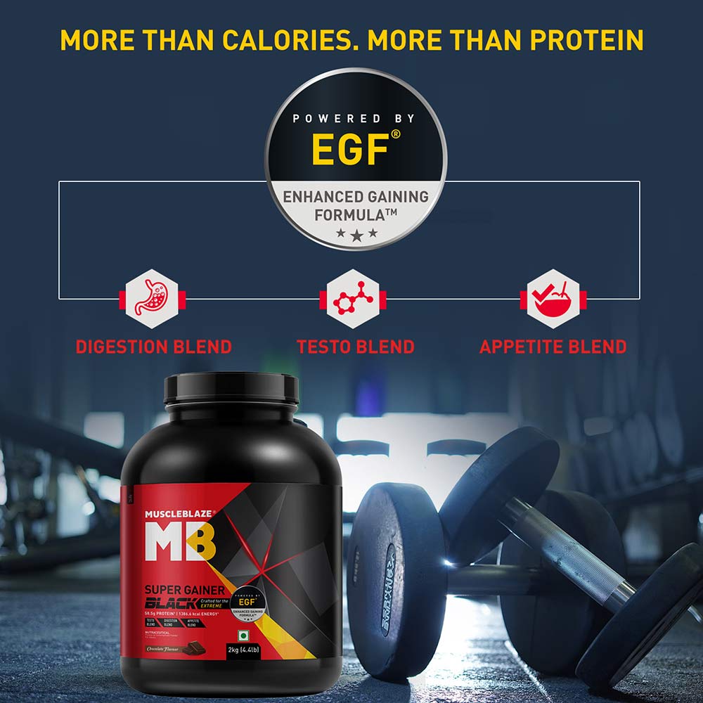 6 - MuscleBlaze Super Gainer Black,  6.6 lb  Chocolate 