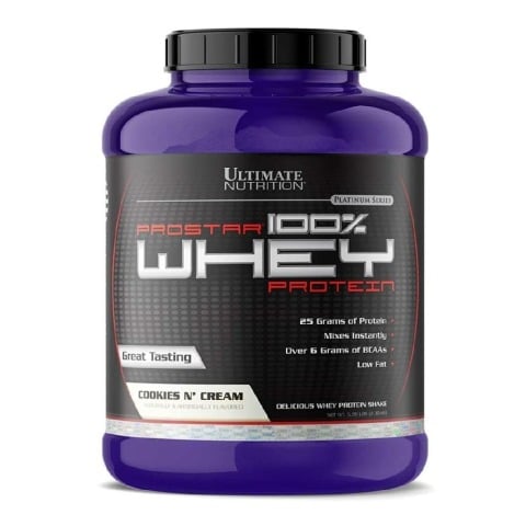 1 - Ultimate Nutrition Prostar 100% Whey Protein Powder,  5.28 lb  Cookies & Cream 