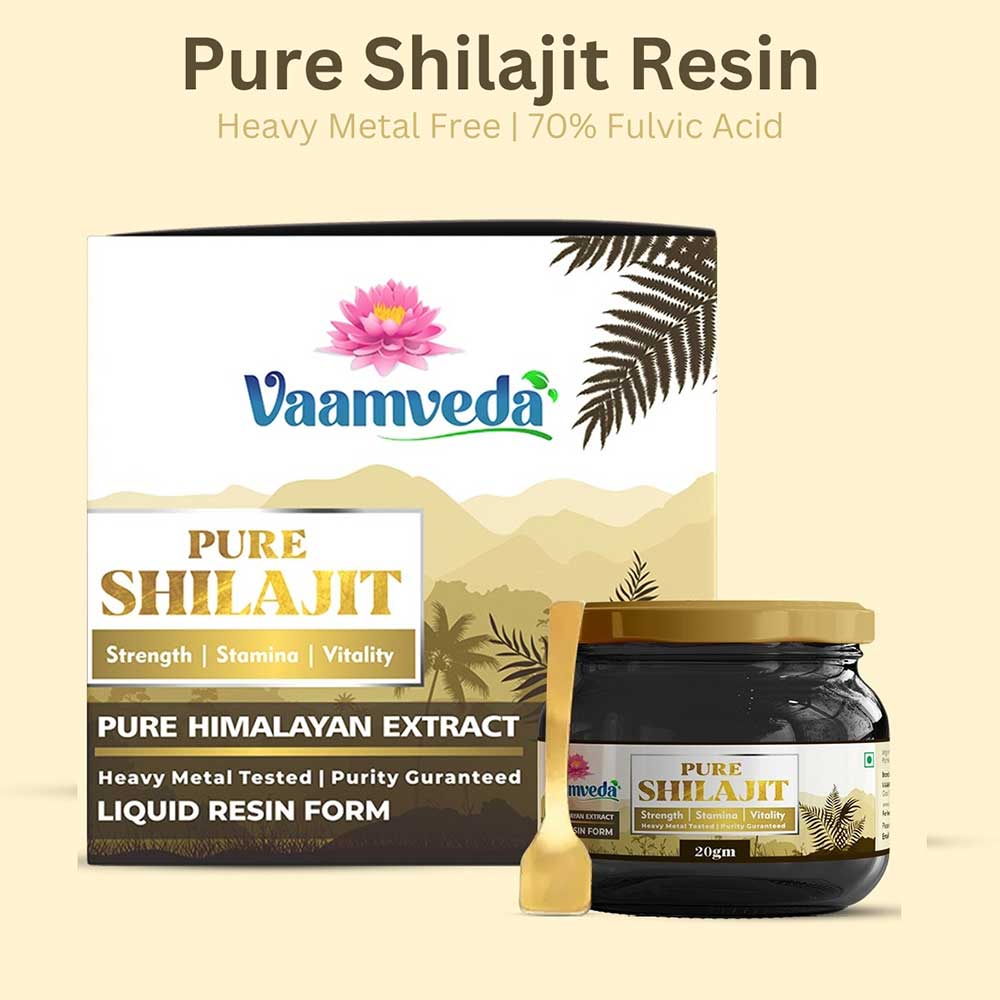 2 - Vaamveda Pure Shilajit Resin (Pack of 3),  20 g 