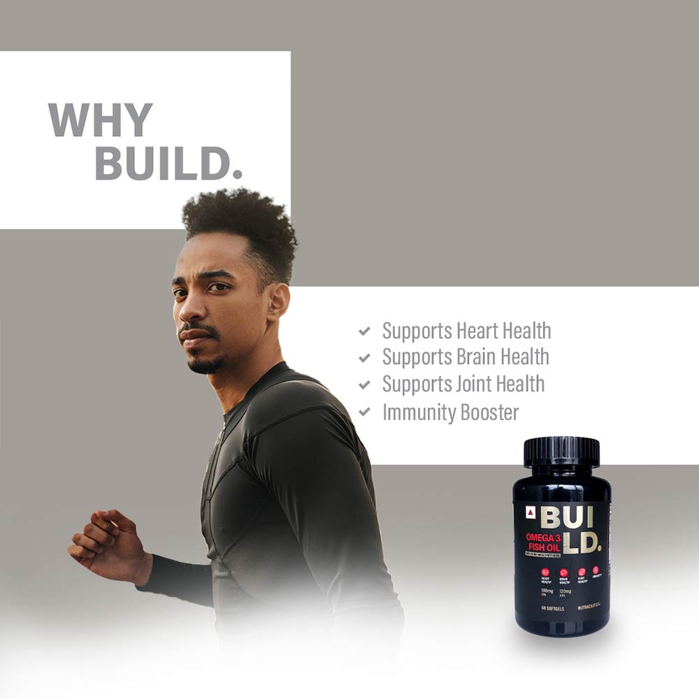 6 - Build Omega 3 Fish Oil,  60 softgels 
